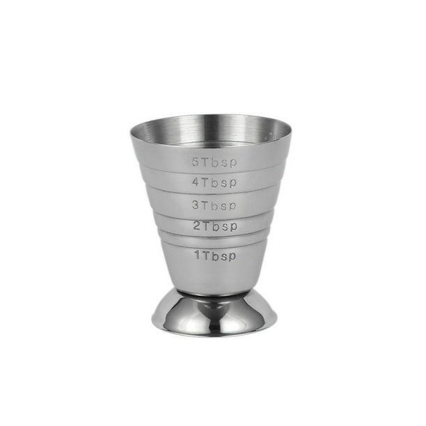 1/2pcs Double Single Shot Measure Drink Cup Stainless Steel Silver White Tool